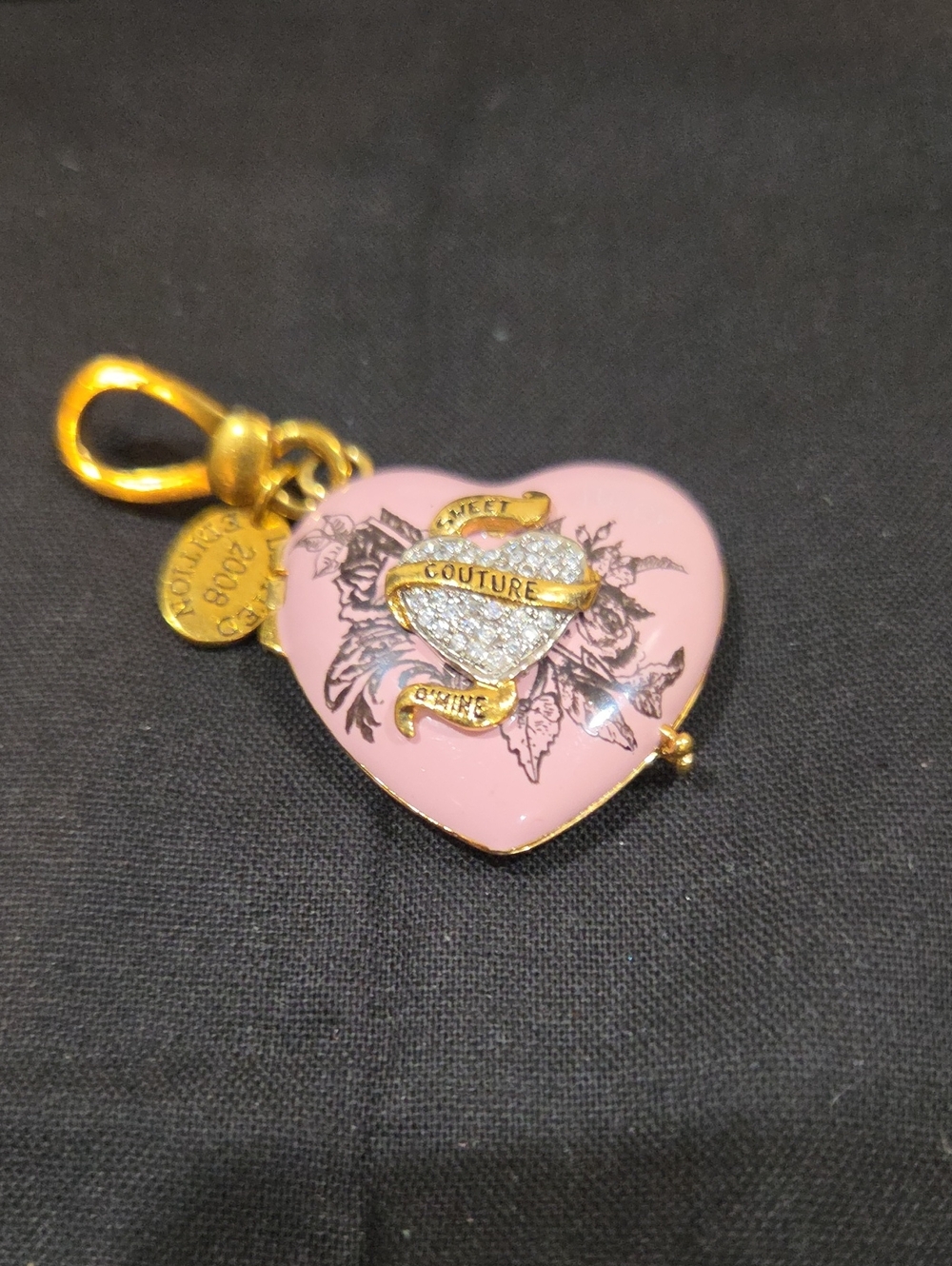 JUICY COUTURE TATTOO HEART LOCKET CHARM FROM 2008
